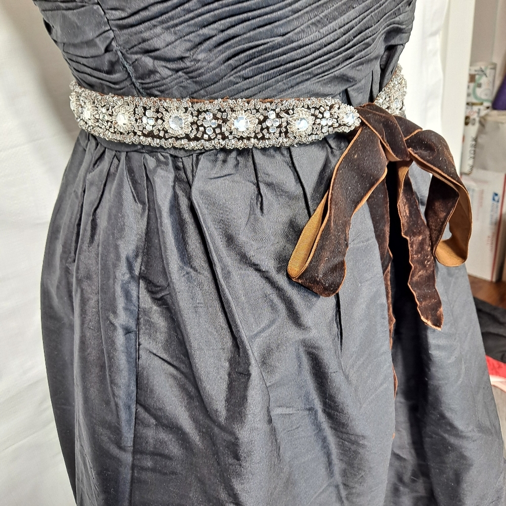 J. Crew Rhinestone Brown Velvet Ribbon Belt - Picture 5 of 5
